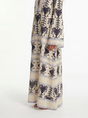 Bohemian Border Print V-Neck Maxi Dress