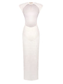 Elegant Beaded Sequin Maxi Dress