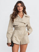 Belted Trench Style Romper