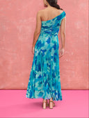 Floral Print Ruched Two-Piece Set