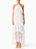 Elegant Lace Cami Tiered Maxi Dress