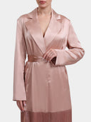 Elegant Satin Fringe Jacket