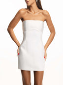 Feather Trim Sheer Cape Mini Dress