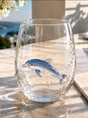 Ocean-Inspired Decorative Glass Tumbler