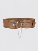 Vintage Buckle Chain Detail Waist Belt