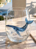 Ocean-Inspired Decorative Glass Tumbler