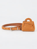Mini Suede Bag Charm Belt