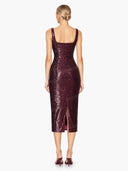 Shiny Sling Midi Dress