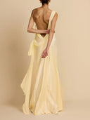 Elegant Satin One-Shoulder Mermaid Maxi Dress