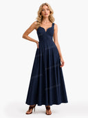 Minimalist Slim Sling Maxi Dress