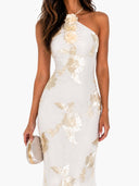 Legant 3D Floral Backless Maxi Dress