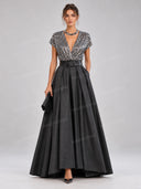 Elegant Sequin Top & Tulle Skirt Belted Party Two-Piece Set