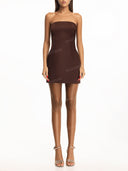 Feather Trim Sheer Cape Mini Dress