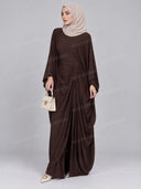 Elegant Ruched Batwing Top & Wide Leg Pants Set