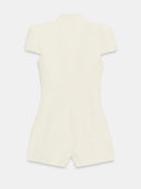 Structured Short Sleeve Tailored Romper