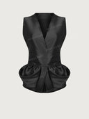Elegant Satin Skirt Two-Piece Set