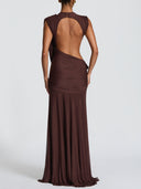 Elegant Draped Maxi Dress