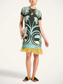 Chic Botanical Print Mini Dress