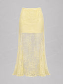 Tailored Blazer & Sheer Lace Maxi Skirt Set