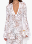 Elegant Lace Bell Sleeve Maxi Dress