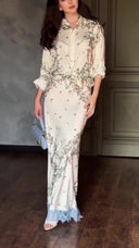 Bohemian Serenity Floral Two-Piece Set