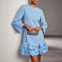 Elegant Bell Sleeve Prom Mini Dress
