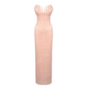 Elegant Strapless Sequin Mermaid Maxi Dress
