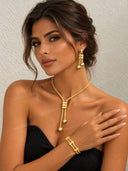 Gold Ball Drop Jewelry Set