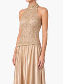Elegant Backless Lace Satin Maxi Dress