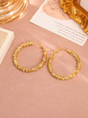 Crystal Baguette Hoop Earrings