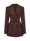 Double Breasted Structured Blazer Mini Dress