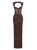 Sexy Sweetheart Lace Waist-Cinched Mermaid Maxi Dress