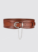 Vintage Buckle Chain Detail Waist Belt