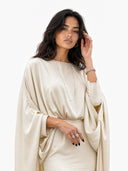 Luxury Minimalist Draped Maxi Dress