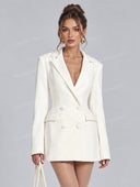 Double Breasted Structured Blazer Mini Dress