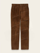 Suede Belted Jacket & Cargo Pants Two Piece Set