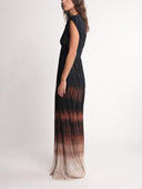 Elegant Deep V-Neck High Slit Maxi Dress