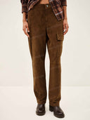 Suede Belted Jacket & Cargo Pants Two Piece Set
