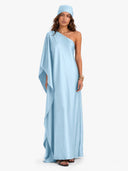 Elegant One-Shoulder Satin Maxi Dress