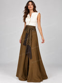 Casual Sleeveless Top & High Waist Wide Leg Pants Two Piece Set