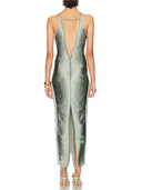 Sexy Halter Bodycon Fringe Maxi Dress