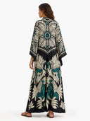 Unique Floral Print Flowy Maxi Dress