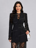 Tailored Blazer & Lace Maxi Dress Set