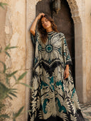 Unique Floral Print Flowy Maxi Dress