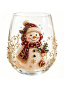 3D Christmas Party Atmosphere Drinking Glass