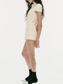 Structured Short Sleeve Tailored Romper