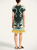 Chic Botanical Print Mini Dress
