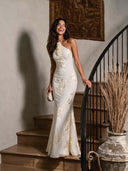 Legant 3D Floral Backless Maxi Dress