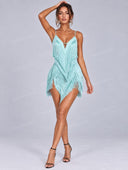 Sexy Fringe Bodycon Mini Dress