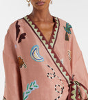 Bohemian Tribal Print Wrap Maxi Dress